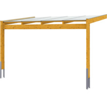 Toiture pour terrasse SKAN HOLZ Novara avec courroies de poteau 450x309 cm chêne clair