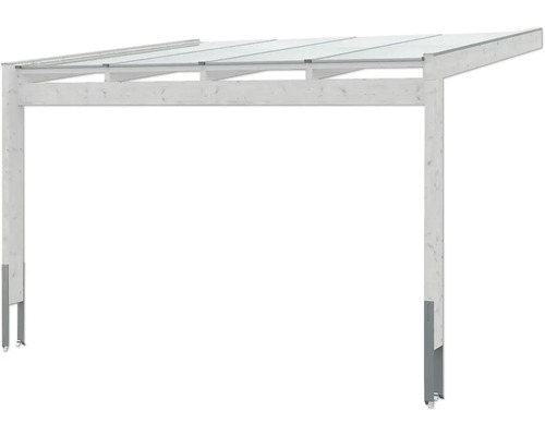 Carport en bois avec toit transparent