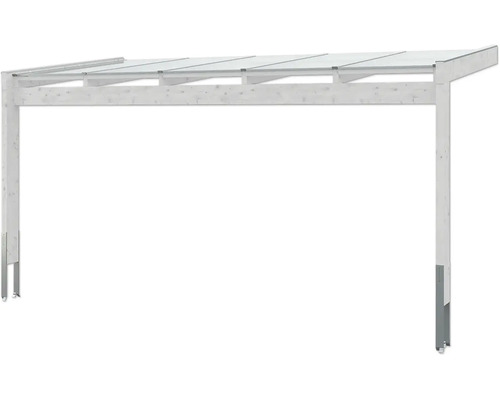 Abri de voiture en bois avec toit transparent