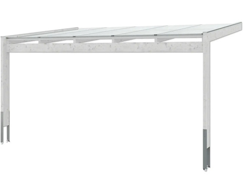 Carport en bois avec toit transparent