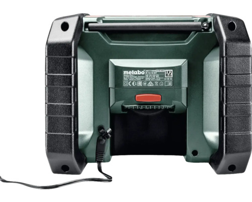 Radio de chantier Metabo R 12-18 BT, vue arrière