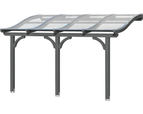 Auvent en aluminium avec plaques de polycarbonate