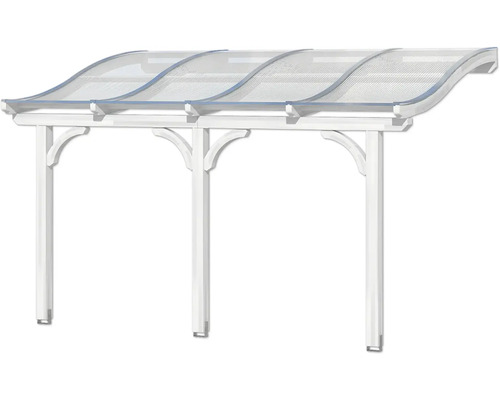 Terrassenüberdachung mit gewelltem Dach