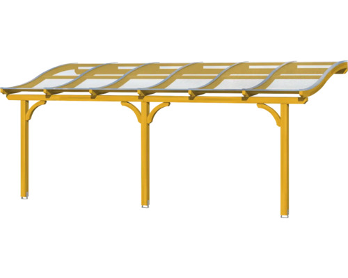 Carport en bois avec toit transparent