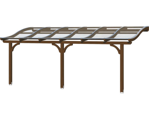 Carport en bois avec toit transparent