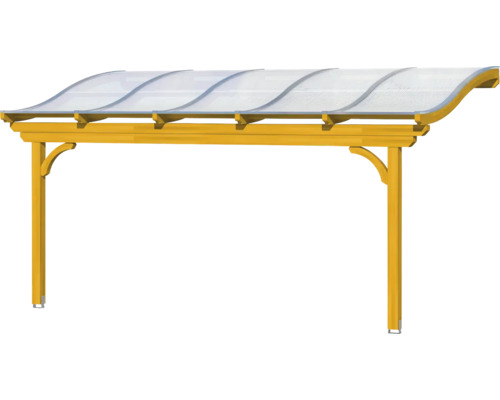 Carport en bois avec toit transparent