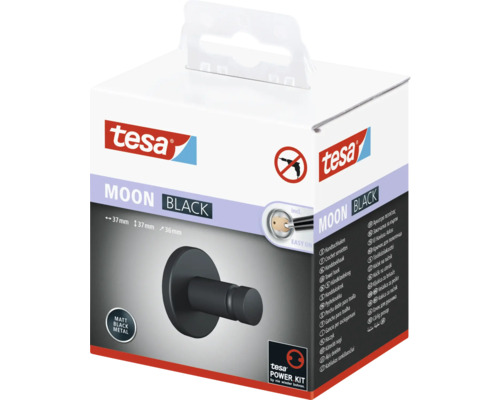 Tesa Moon Black Handtuchhaken Verpackung