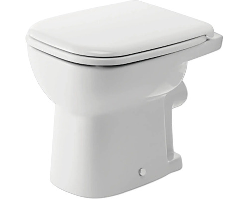 DURAVIT Stand-WC D-Code Flachspüler mit Spülrand weiss glänzend ohne WC-Sitz 2109090000