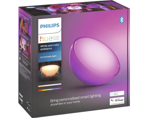 Philips Hue Go tragbare Leuchte in der Verpackung
