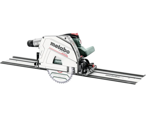 Scie plongeante sans fil Metabo sur rail de guidage
