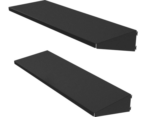 Deux étagères murales en métal