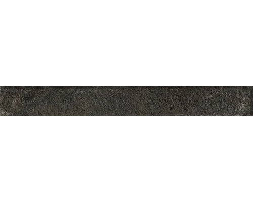 Carrelage pour plinthe Discovery Carbon 30x7.5 cm Gros plan d''un carreau de pierre structuré
