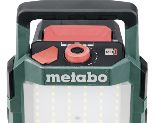 Logo Metabo. Projecteur de chantier sans fil avec éclairage LED.