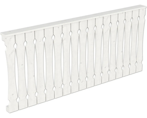 Holzzaun-Element mit Latten und gerader Oberkante