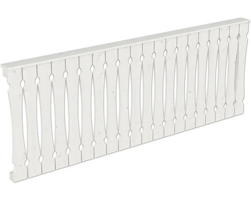 Weisser Holzzaun mit Latten