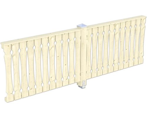 Holzzaun mit Latten und Pfosten