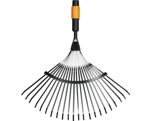 Râteau de jardin en métal avec manche