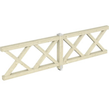 Balustrade croix de Saint-André SKAN HOLZ 335x84 cm nature