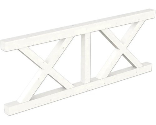 Escalier en bois blanc avec design en forme de X