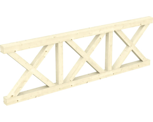 Balustrade croix de Saint-André SKAN HOLZ 270x84 cm bois lamellé-collé, nature Poutre en bois avec croisillons