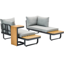 Gartenmöbelset mit Lounge und Beistelltisch