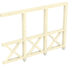 Holzrahmenkonstruktion mit Verstrebungen für den Bau