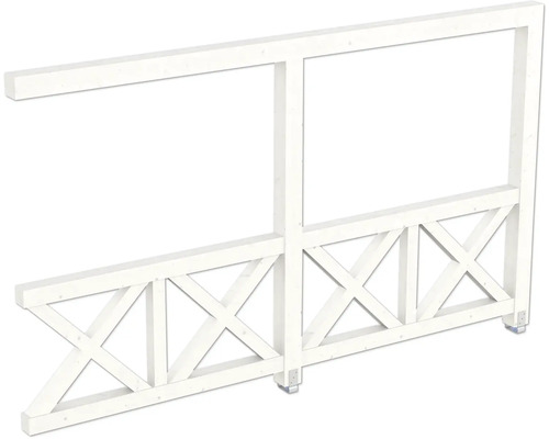 Élément de clôture d''intimité en bois avec motif croisé