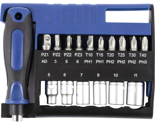 Schraubendreher-Set mit verschiedenen Bits und Steckschlüsseln