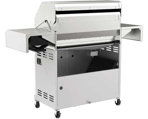 Grill mit Ablageflächen und Rollen