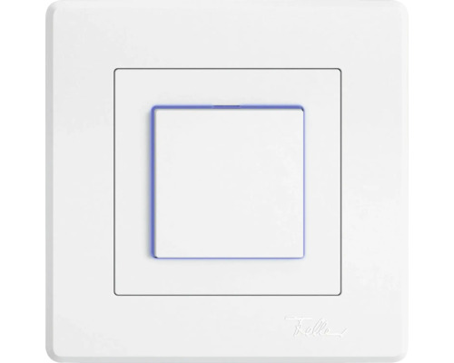 Bouton poussoir encastré EDIZIO.liv UP SCH3 bleu éclairé blanc