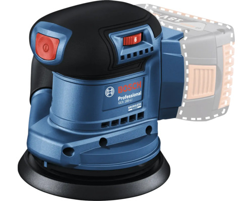 Bosch Professional Ponceuse excentrique sur batterie GEX 185-LI sans batterie ni chargeur