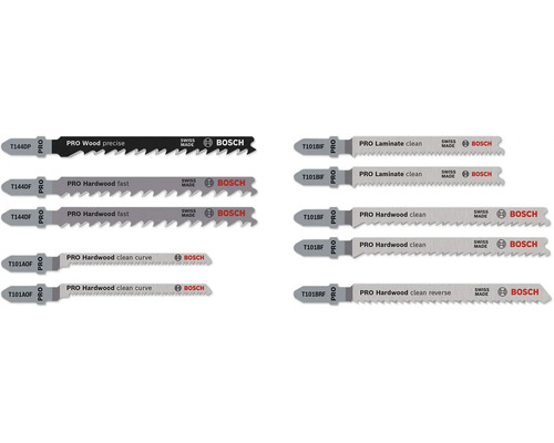Bosch Stichsägeblatt-Set PRO Hardwood und Laminate 10-tlg