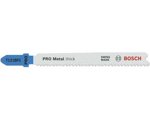 Bosch Lame de scie sauteuse PRO Metal Thick T121BFC, 3 pièces Lame de scie sauteuse Bosch Pro Metal thick T121BFC