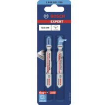 Lames de scie sauteuse Bosch Expert pour acier inoxydable, T118AHM, 2 pièces