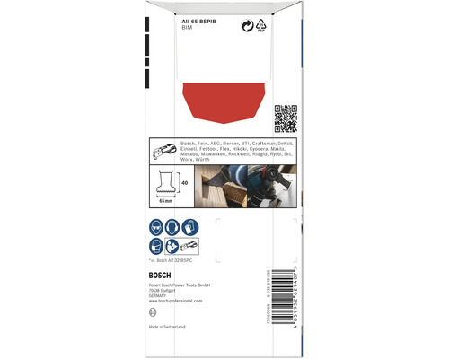 Emballage de lame de scie plongeante Bosch All 65 BSPIB