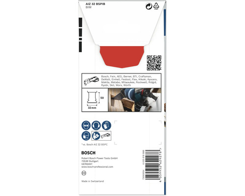 Emballage d''une lame de scie Bosch AIZ 32 BSPIB BIM