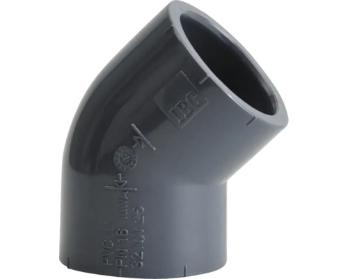 Coude en PVC à 45 degrés pour raccorder les tuyaux