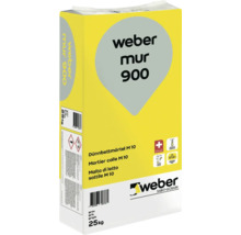 Mortier couche mince weber mur 900 M10 clair 25 kg