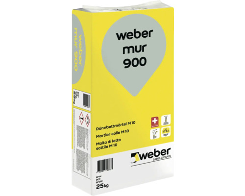 weber mur 900 Dünnbettmörtel M10 hell 25 kg