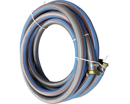 Kit de tuyaux for_q profi_line Kit complet 15 m Tuyau d''arrosage flexible enroulé avec raccords