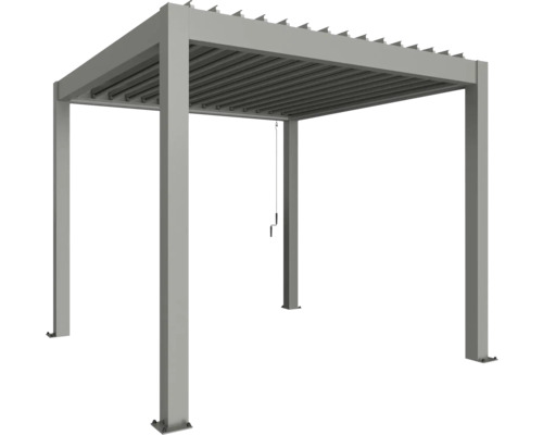 Pergola biohort 3x3 312 x 312 cm gris quartz métallique