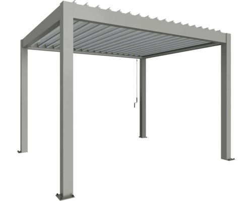 Pergola biohort 3,5x3 367,5 x 312 cm quarzgrau-metallic