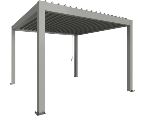 Pergola biohort 3,5x3,5 367,5 x 367,5 cm gris quartz métallique