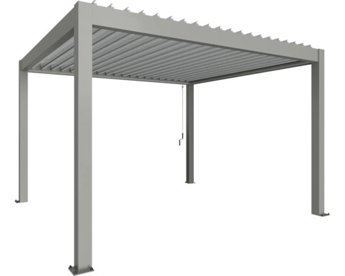 Pergola biohort 4x3,5 404,5 x 367,5 cm gris quartz métallique