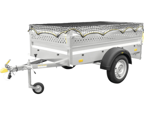 Remorque non freinée avec filet de sécurité de chargement