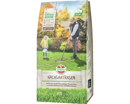 Samenpackung für Nachsaatrasen von Sperli für circa 35 Quadratmeter