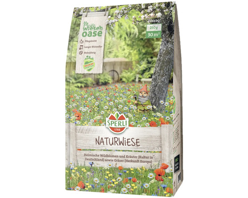 Blumenwiesesamen Sperli’s Naturwiese Blumensamen Samenpackung Sperli Naturwiese mit Wildblumen und Kräutern für eine pflegeleichte, mehrjährige Blumenwiese