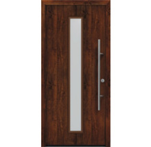 Haustür EcoStar ISOPRO Secur IPS 020S 1100 x 2100 mm Rechts dark oak inkl. Beschlag-Set,Edelstahl Stangengriff,Sicherheitsprofilzylinder mit 5 Schlüsseln
