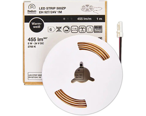 Radium LED Band 500ZP EH 455 lm 2700 K 1 m 927/24V Radium LED-Streifen 500ZP, EH 927/24V 1M mit 455 Lumen pro Meter