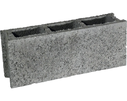 Parpaing creux en béton gris